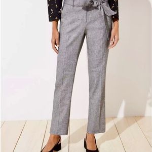 NWT LOFT Size 8 Julie Tie-Waist, Slim Leg Pant